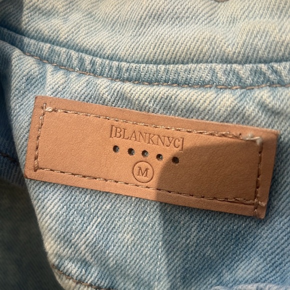 BLANKNYC M Denim Jean Jacket Floral Embroidered with Silver Studs - Picture 3 of 9